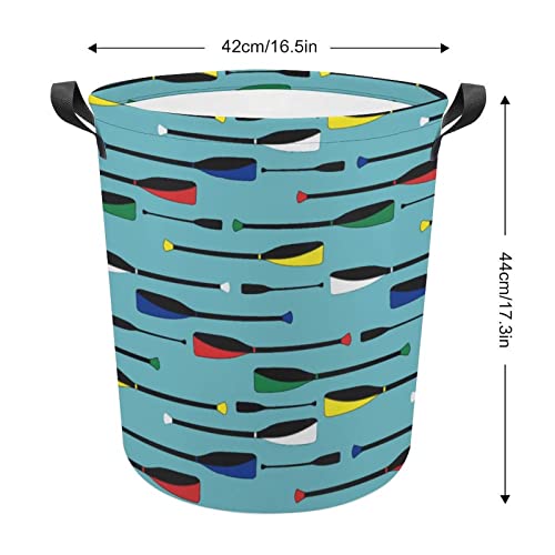 Rowing Rowing in Water Large Laundry Basket Hamper Bag Washing with Handles for College Dorm Portable