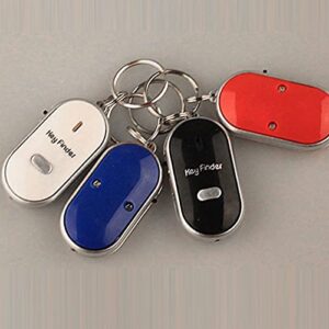 Utility Anti-Loss Device for Pet,Key Led Anti-Lost Key Finder Locator Key Ring Whistle Voice Control Key Ring Finder 1pc