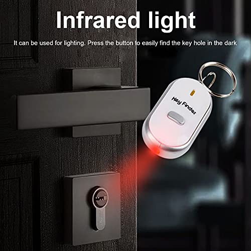 Utility Anti-Loss Device for Pet,Key Led Anti-Lost Key Finder Locator Key Ring Whistle Voice Control Key Ring Finder 1pc