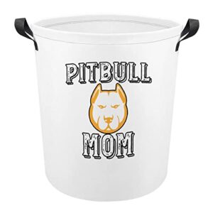 pitbull mama large laundry basket hamper bag washing with handles for college dorm portable