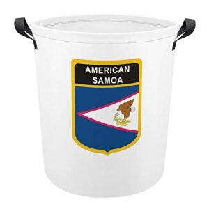 american samoa flag large laundry basket hamper bag washing with handles for college dorm portable