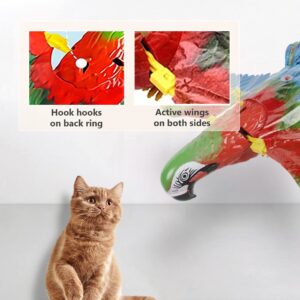 soputry Flying Toy for Cats, Simulation Bird Interactive Cat Toy for Indoor Cats, Funny Rotating Electric Flying Bird Interactive Animals Toys for Cats Kitten Play Chase Exercise (Eagle & Parrot)