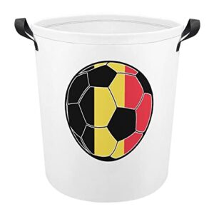 belgium soccer large laundry basket hamper bag washing with handles for college dorm portable
