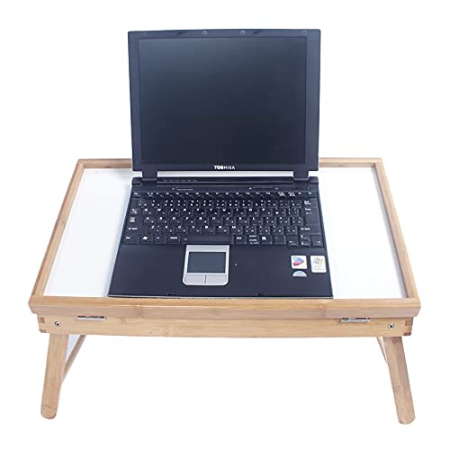 MJWDP Table Top Adjustable Dining-Table Laptop Table Computer Desk Wood Color & White Plank