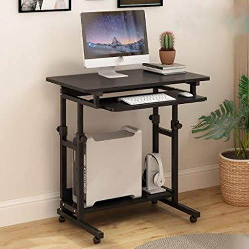 LIRUXUN Lazy Computer Table Lift Computer Table Household Small Household Learning Bedside Table Movable Lazy Desk (Color : Gray)