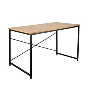 mjwdp simple computer office wooden desk wooden pc laptop study table workstation 47.2x23.6x29 inch brown