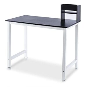 mjwdp 42x24x40inch wood computer desk pc laptop table study workstation with bookshelf office home furniture 2 colors (color : d)