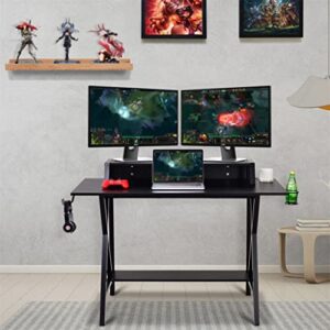 MJWDP Computer Desk Writing Workstation Office Gaming Desk All-in- Cup Headphone Holder Power Board