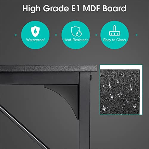 MJWDP Computer Desk 43" Wide Desktop Office Desk Waterproof Steel Frame Laptop Table Style Study Table for Home Office (Color : E, Size : 43")