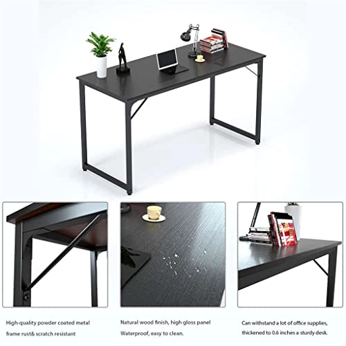 MJWDP Computer Desk 43" Wide Desktop Office Desk Waterproof Steel Frame Laptop Table Style Study Table for Home Office (Color : E, Size : 43")
