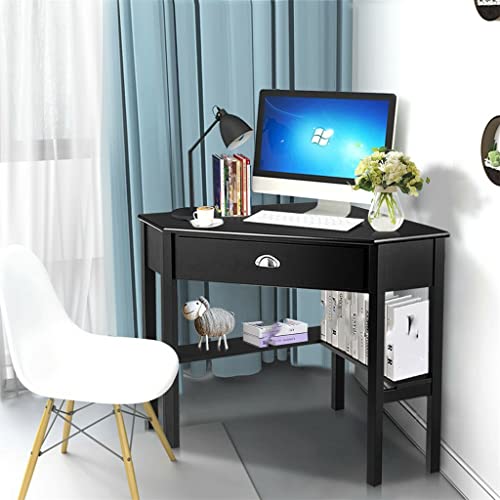 MJWDP Corner Computer Desk Laptop Desk Wooden Workstation Home Office Furniture Desk