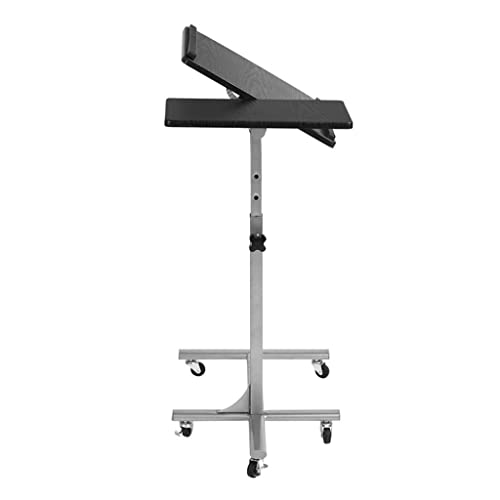 MJWDP Lifting Computer Desk Rolling Table Desk with Adjustable Height Laptop Notebook Swivel Desk with 5 Wheels Leg Table