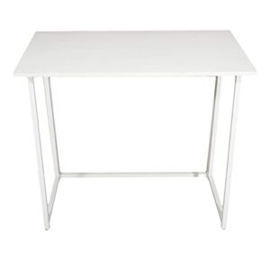 mjwdp simple foldable computer desk white