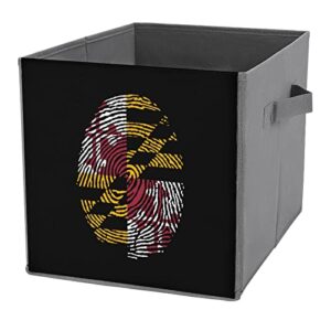 maryland state flag finger collapsible storage bins cubes organizer trendy fabric storage boxes inserts cube drawers 11 inch