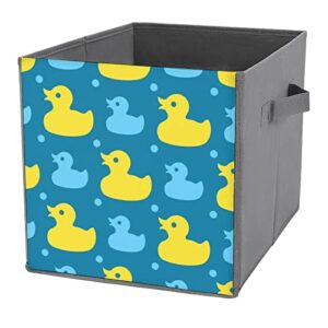 yellow rubber ducks collapsible storage bins cubes organizer trendy fabric storage boxes inserts cube drawers 11 inch