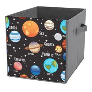 solar system planet collapsible storage bins cubes organizer trendy fabric storage boxes inserts cube drawers 11 inch