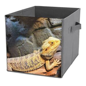 bearded dragon collapsible storage bins cubes organizer trendy fabric storage boxes inserts cube drawers 11 inch