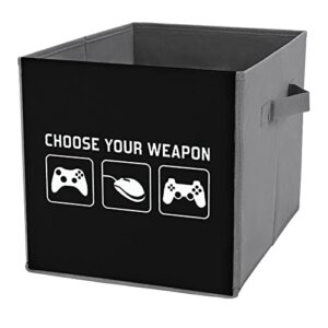 choose your weapon video game controller collapsible storage bins cubes organizer trendy fabric storage boxes inserts cube drawers 11 inch