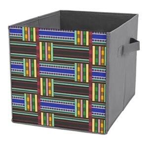 african kente tribal collapsible storage bins cubes organizer trendy fabric storage boxes inserts cube drawers 11 inch