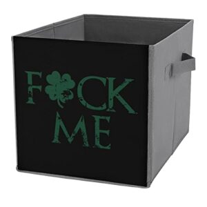 fuck me clover collapsible storage bins cubes organizer trendy fabric storage boxes inserts cube drawers 11 inch