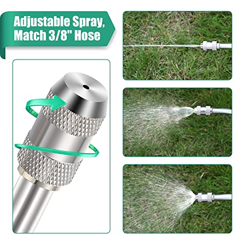 2 Pack 29'' Sprayer Wand Match 3/8'' Hose, Adjustable Nozzle Stainless Steel Replacement Sprayer Wand Built-in Shut off Valve with Hose Quick Connector for Garden, Car Wash, Weed, Lawn etc