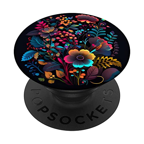 Floral Ditsy Blossoms Daisy Flower Garden Wildflower Pattern PopSockets Swappable PopGrip