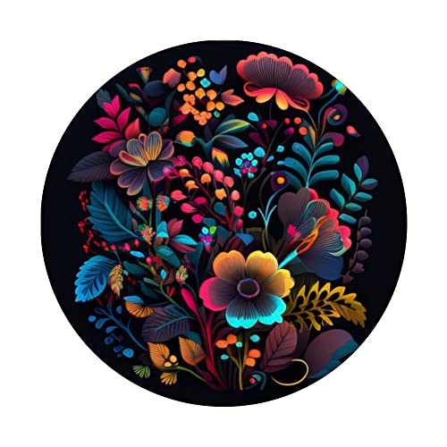 Floral Ditsy Blossoms Daisy Flower Garden Wildflower Pattern PopSockets Swappable PopGrip