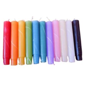 candlestock hippie drippy drip candles - pack of 11 dripping taper candles - wine bottle melting candles (1 of each color)