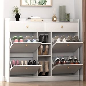 deyaopupu shoe cabinet for entryway,modern shoe storage cabinet,freestanding white shoe rack storage organizer
