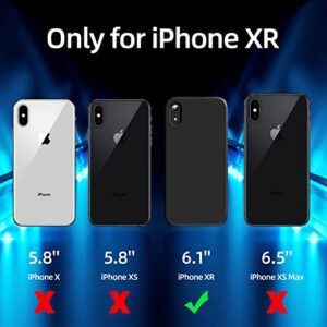 Dssairo [3 in 1 for iPhone Xr Case, with 2 Pack Screen Protector, Liquid Silicone Slim Shockproof Protective Phone Case 6.1 inch [Microfiber Lining] (Black)…