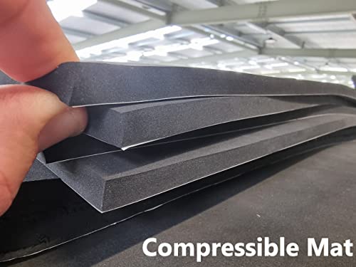 Aquarium Leveling Mat- Compressible Neoprene Foam, Water resistant, Heavy weight support, and Easy to Cut for Fish Tank Stability, 12.99 in x 51 in, Black (12.99 x 51 in)