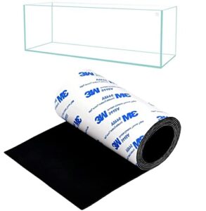 aquarium leveling mat- compressible neoprene foam, water resistant, heavy weight support, and easy to cut for fish tank stability, 12.99 in x 51 in, black (12.99 x 51 in)