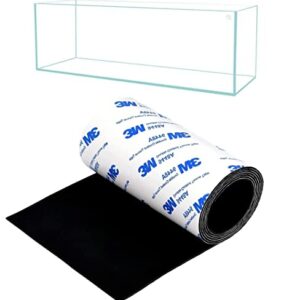 Aquarium Leveling Mat- Compressible Neoprene Foam, Water resistant, Heavy weight support, and Easy to Cut for Fish Tank Stability, 12.99 in x 51 in, Black (12.99 x 51 in)