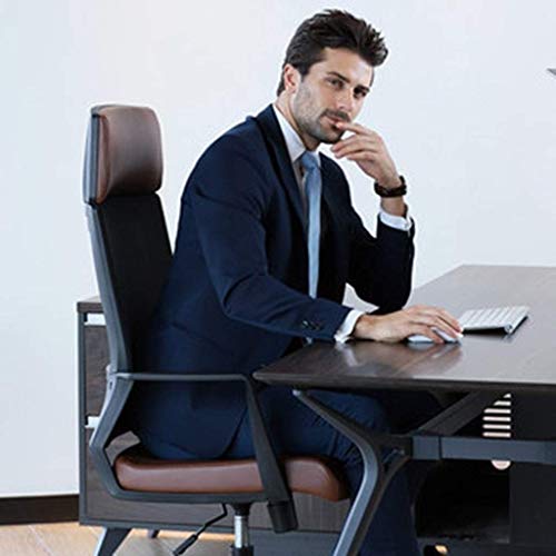 WYKDD Chairs,High Back Breathable Back and Seat Adjustable Black Managers Chair(Color : Brown, Size : 112 * 63 * 49cm)