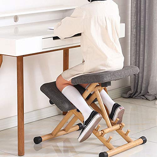 WYKDD Ergonomical Designed Kneeling Chair Stool Handle Height Adjust Office Knee Ergonomic Correct Posture (Color : E)