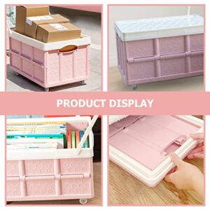 Zerodeko Collapsible Storage Bins Lidded Storage Bins Plastic Tote Storage Box Container Stackable Folding Utility Crates Clothes Storage Organizer Storage Box Folding Book Case Moving Boxes