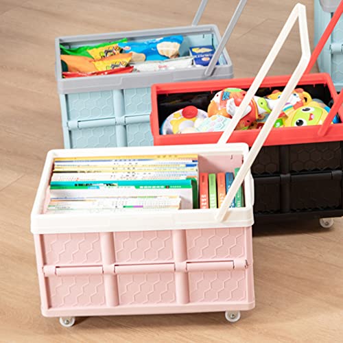 Zerodeko Collapsible Storage Bins Lidded Storage Bins Plastic Tote Storage Box Container Stackable Folding Utility Crates Clothes Storage Organizer Storage Box Folding Book Case Moving Boxes