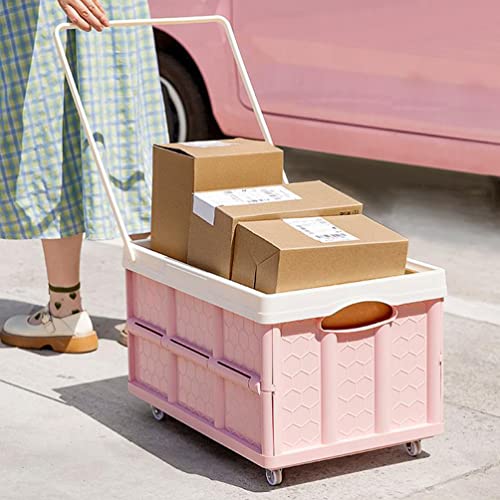 Zerodeko Collapsible Storage Bins Lidded Storage Bins Plastic Tote Storage Box Container Stackable Folding Utility Crates Clothes Storage Organizer Storage Box Folding Book Case Moving Boxes