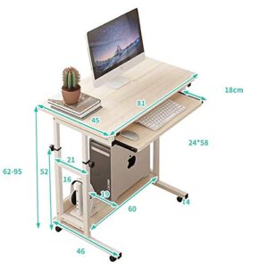 XXXDXDP Lazy Computer Table Lift Computer Table Household Small Household Learning Bedside Table Movable Lazy Desk (Color : Gray)