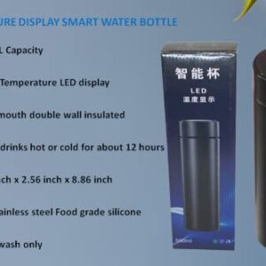 KD Double Wall Vacuum Flask, LED Temperature Display, 500 mL Stainless Steel Smart Water Bottle, Insulated, Coffee Mug, Tea Thermos (Black)