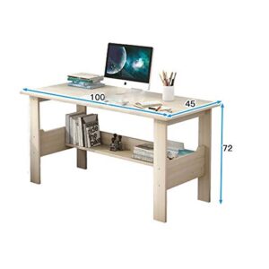 XXXDXDP Home Desktop Computer Desk with Bookshelf Simplistic Industrial Style Bedroom Laptop Study Table Office Table Workstation