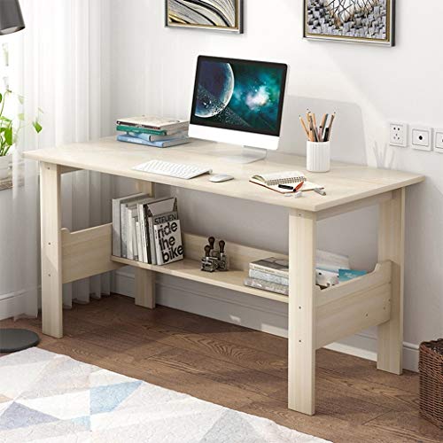 XXXDXDP Home Desktop Computer Desk with Bookshelf Simplistic Industrial Style Bedroom Laptop Study Table Office Table Workstation