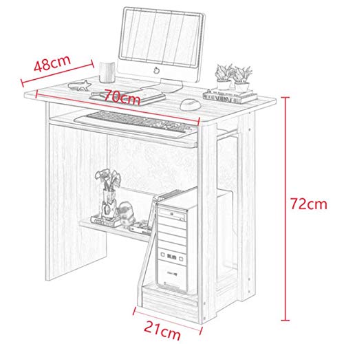 XXXDXDP Wood Desktop Computer Desk with Keyboard Tray PC Laptop Desk for Study Student Writing Table Home Office Work Furniture (Color : D)