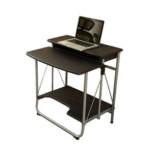 wykdd height sit stand workstation, mobile standing desk, stand up computer desk with dual surface for home office