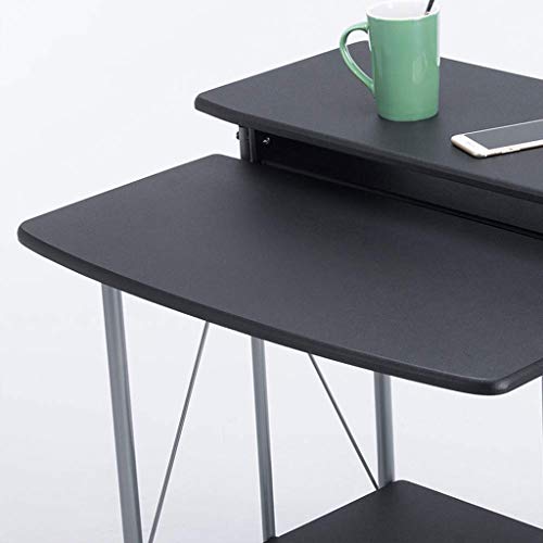 WYKDD Height Sit Stand Workstation, Mobile Standing Desk, Stand Up Computer Desk with Dual Surface for Home Office