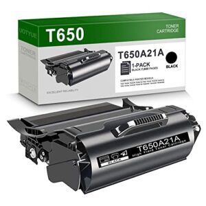 t650a21a high yield toner cartridge - uoty compatible 1 pack t650a21a toner replacement for lexmark t654n t650dtn t652 t652n t652dn t652dtn t654 t654dn t654dtn t656dne ts654dn ts656dne printer