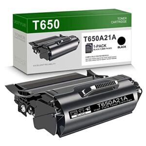 T650A21A High Yield Toner Cartridge - UOTY Compatible 1 Pack T650A21A Toner Replacement for Lexmark T654n T650dtn T652 T652n T652dn T652dtn T654 T654dn T654dtn T656dne TS654dn TS656dne Printer