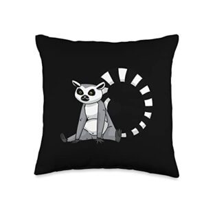 can i have some rest? lemur gift store motif graph can i have some restlemur throw pillow, 16x16, multicolor