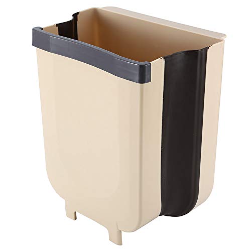 Hanging Trash Can Wall Mounted Folding Waste Bin Kitchen Cabinet Door Hanging Trash Garbage Can Container for Home Cars