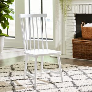 liberty capeside cottage spindle back side chair - white - set of 2